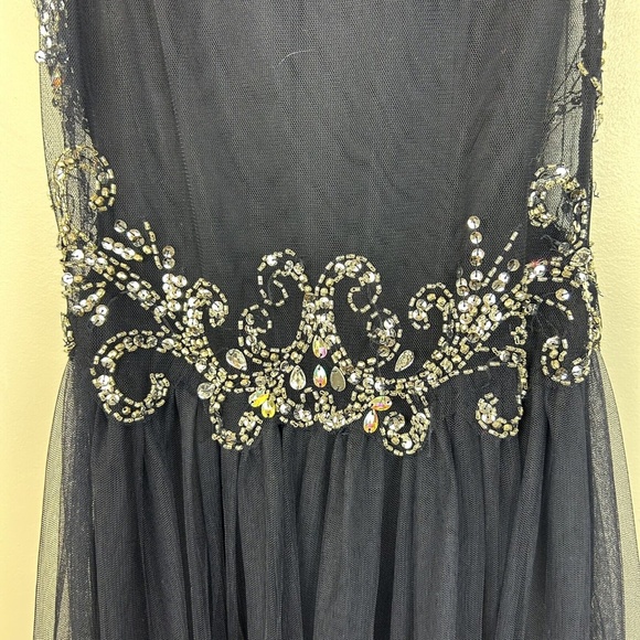 BLONDIE NITES Sz 1 Womens Navy Evening Party Ball Gown Prom Bridesmaid Long NEW - Picture 9 of 12